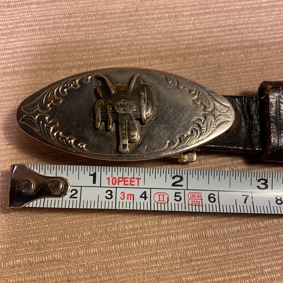 Handmade Ranchero leather vintage belt w/buckle main image 5